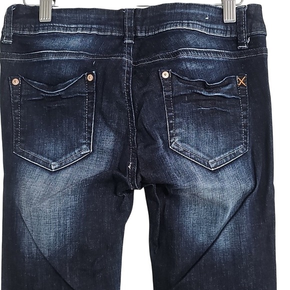Dark Wash Distressed Skinny Jeans Special A Denim Size 7 EUC - Picture 4 of 8